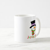 Joyeux Noel Snowman Franse kerstMok Koffiemok (Voorkant rechts)
