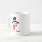 Joyeux Noel Snowman Franse kerstMok Koffiemok (Voorkant links)