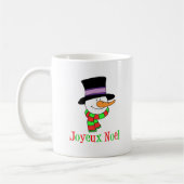 Joyeux Noel Snowman Franse kerstMok Koffiemok (Links)