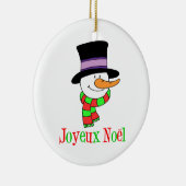 Joyeux Noel Snowman Ornament (Rechts)