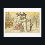 Joyeux Noel Snowman & Vrouwenkaart Feestdagenkaart<br><div class="desc">Vintage-Sleutelhangers voor Kerstmis. en retro kerstafbeeldingen uit de hele wereld. kerstman, kinderen, kerstbomen, speelgoed en nog veel meer. Veel aanpasbare design, ¢, " kunt u uw eigen tekst ¢, beter toevoegen", selecteert u uit onze grote verscheidenheid aan lettertypen en lettertypekleuren. We hebben een grote selectie tassen en mokken om uit...</div>