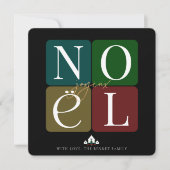 Joyeux Noel Square Christmas Kaart (Voorkant)