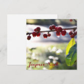 Joyeux Noel Square Kaart (Voorkant / Achterkant)