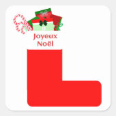 Joyeux Noël Square Stickers (Voorkant)