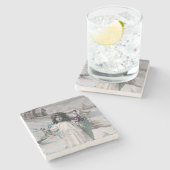 Joyeux Noel Stenen Onderzetter (Zijkant)