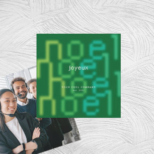 JOYEUX NOEL TECH FONT CORPORATE FOTO KERSTMIS FEESTDAGENKAART