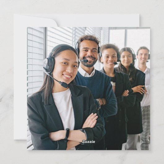 JOYEUX NOEL TECH FONT CORPORATE FOTO KERSTMIS FEESTDAGENKAART (Achterkant)