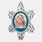 Joyeux Noël Tin Sneeuwvlok Ornament (Rechts)