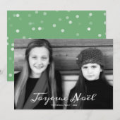 Joyeux Noel Traditional kerstfoto Holiday Feestdagenkaart (Voorkant / Achterkant)