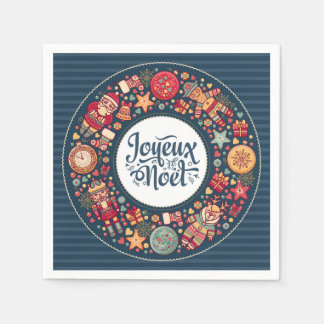 Joyeux Noel Traditionele kerstfiguren  Servet