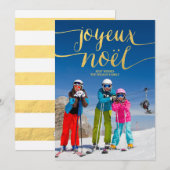 Joyeux Noel | Vakantiefotokaart Feestdagenkaart (Voorkant / Achterkant)