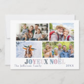 Joyeux Noel Vier Fotokaart Feestdagenkaart (Voorkant)