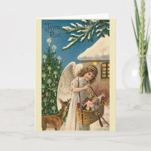 "Joyeux Noel Vintage-kerstkaart" Feestdagen Kaart