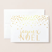 Joyeux Noel | Vrijdag Foto Gold Folie Kaarten (Voorkant met envelop)