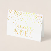 Joyeux Noel | Vrijdag Foto Gold Folie Kaarten (Voorkant)