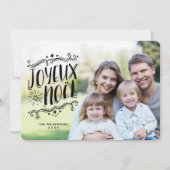 Joyeux Noel Vrolijk Kerstfeest Fotokaart Feestdagenkaart (Voorkant)