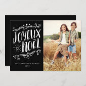 Joyeux Noel Vrolijk Kerstfeest Fotokaart Feestdagenkaart (Voorkant / Achterkant)