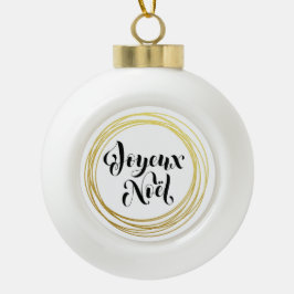 Joyeux Noël - Vrolijk Kerstfeest Keramische Bal Ornament