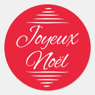 Joyeux Noel - wensen voor Franse feestdagen Ronde Sticker