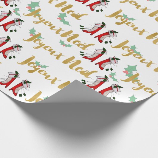 Joyeux Noel Wrapping Paper Cadeaupapier (Hoek)