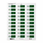 Joyeux Vakantie retour adres label (Full Sheet)