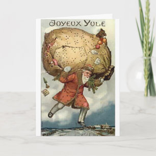Joyeux Yule Feestdagen Kaart