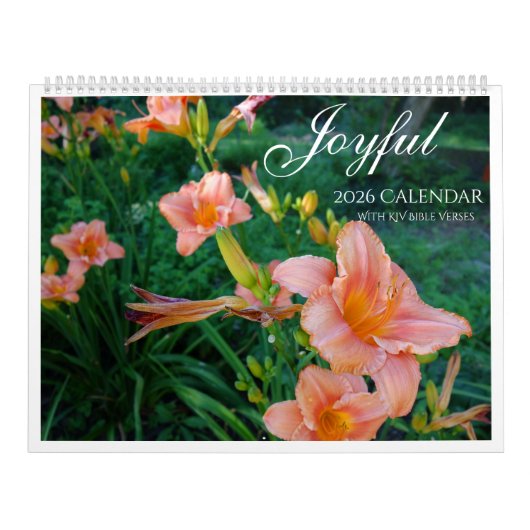 Joyful 2026 Calendar with KJV Bible Verses Kalender (Hoes)