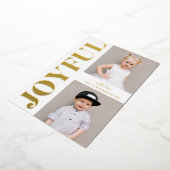 Joyful 2 Photo Gold Folie Feestdagenkaart (Gedraaid)