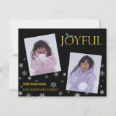 JOYFUL 2 Snowflakes, kerstmis Feestdagenkaart (Voorkant)