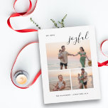 Joyful 3 foto modern vrolijk kerstfeest feestdagenkaart<br><div class="desc">zo blij met de gepersonaliseerde blije feestdag met drie foto ' s collage voor het gezin . Teksten en afbeeldingen zijn volledig aanpasbaar!</div>