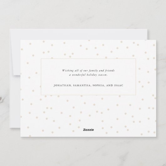 Joyful 3 Foto's Persoonlijke Boodschap Kerstmis Feestdagenkaart (Achterkant)