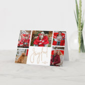 JOYFUL 5 Foto Gevouwen Kerstmis Feestdagen Kaart (Voorkant)