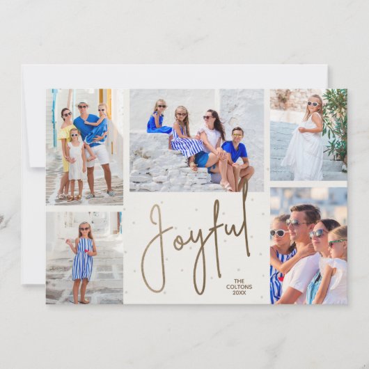 JOYFUL 5 Kerstmis Feestdagenkaart (Voorkant)