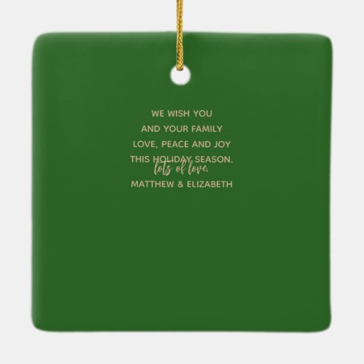 JOYFUL 5 Kerstmis Keramisch Ornament (Achterkant)