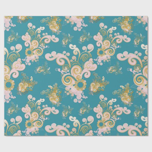 Joyful abstract flower - ontwerp cadeaupapier (Vlak)