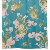 Joyful abstract flower - ontwerp douchegordijn (Voorkant)