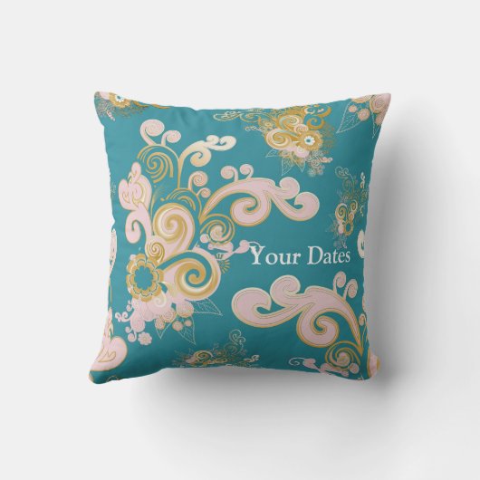 Joyful abstract flower - ontwerp kussen (Achterkant)