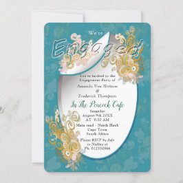 Joyful Abstract roze, Sky-blue - roze bloemen Invi Kaart