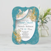 Joyful Abstract roze, Sky-blue - roze bloemen Kaart (Staand voorkant)