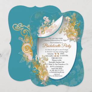 Joyful Abstract roze, Sky-blue - roze bloemen Kaart