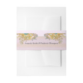 Joyful Abstract roze, Sky-blue - roze bloemen Uitnodigingen Wikkel (Voorkant Voorbeeld)
