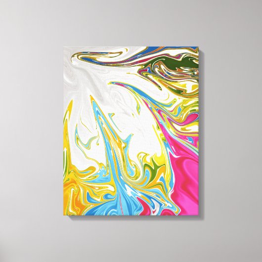 Joyful Abstract schilderen | Beste kleurrijke fijn Canvas Afdruk (Voorkant)