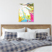 Joyful Abstract schilderen | Beste kleurrijke fijn Canvas Afdruk (Insitu (Slaapkamer))