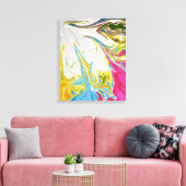Joyful Abstract schilderen | Beste kleurrijke fijn Canvas Afdruk (Insitu (Woonkamer))