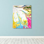 Joyful Abstract schilderen | Beste kleurrijke fijn Canvas Afdruk (Insitu (Houten vloer))