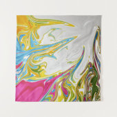 Joyful Abstract schilderen | Beste kleurrijke fijn Wandkleed (Voorkant (horizontaal))