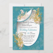 Joyful Abstract Snoep-blauw - Roze bloemen Kaart (Voorkant)