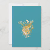 Joyful Abstract Snoep-blauw - Roze bloemen Kaart (Achterkant)