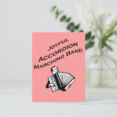 Joyful Accordion Marching Band Briefkaart (Staand voorkant)