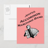 Joyful Accordion Marching Band Briefkaart (Voorkant / Achterkant)